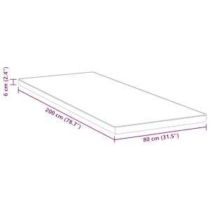 Topper na matraci Bílá 80 x 200 cm Žakárová tkanina - obrázek 11