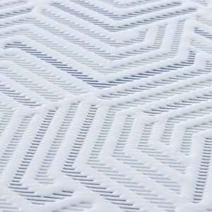 Topper na matraci Bílá 120 x 200 cm Žakárová tkanina - obrázek 9