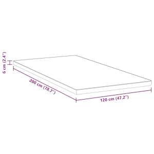 Topper na matraci Bílá 120 x 200 cm Žakárová tkanina - obrázek 11