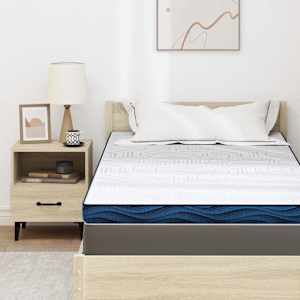 Topper na matraci Bílá 100 x 200 cm Žakárová tkanina - obrázek 7