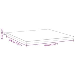 Topper na matraci Bílá 200 x 200 cm Žakárová tkanina - obrázek 12