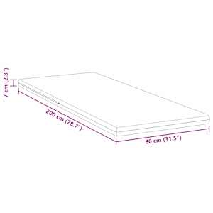 Topper na matraci Bílá 80 x 200 cm Žakárová tkanina - obrázek 11