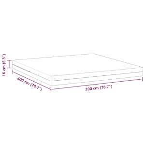 Matrace Bílá 200 x 200 cm Žakárová tkanina - obrázek 12