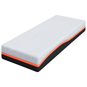 Matrace Bílá a šedá 80 x 200 cm Žakárová tkanina - obrázek 4