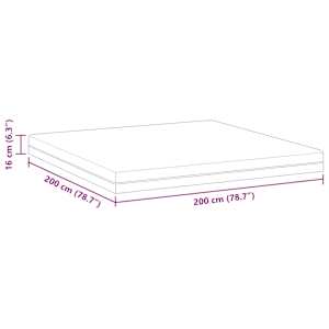 Matrace z paměťové pěny Střední 200 x 200 cm 16 cm Bílá a šedá - obrázek 12
