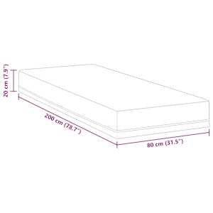 Matrace Bílá a modrá 80 x 200 cm Žakárová tkanina - obrázek 11