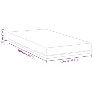 Matrace Bílá a modrá 100 x 200 cm Žakárová tkanina - obrázek 11
