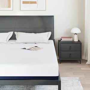 Matrace Bílá a modrá 180 x 200 cm Žakárová tkanina - obrázek 3