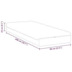 Matrace Bílá a šedá 80 x 200 cm Žakárová tkanina - obrázek 11