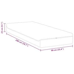 Matrace Bílá a šedá 90 x 200 cm Žakárová tkanina - obrázek 11