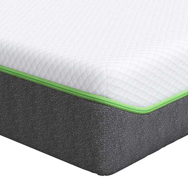 vidaXL Madrats Keskmine pehme 120 x 200 cm Valge ja hall