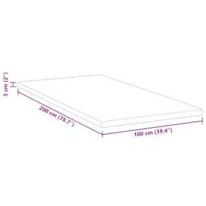 Kokosový topper Bílá 100 x 200 cm Žakárová tkanina - obrázek 11