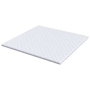 Kokosový topper Bílá 200 x 200 cm Žakárová tkanina - obrázek 5