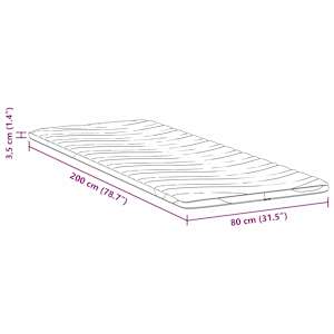 Topper na matraci Bílá 80 x 200 cm Pletená tkanina - obrázek 11