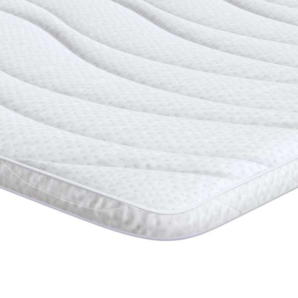 vidaXL Madratsi kate 90 x 190 cm paks Kootud kangas Valge
