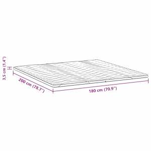 Topper na matraci Bílá 180 x 200 cm Pletená tkanina - obrázek 12