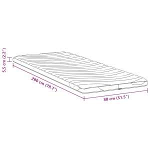 Topper na matraci Bílá 80 x 200 cm Pletená tkanina - obrázek 11