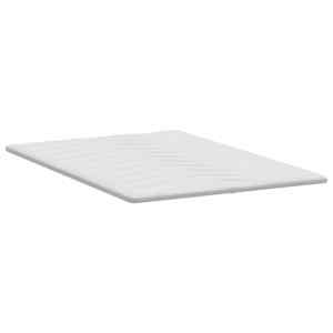 Topper na matraci Bílá 140 x 190 cm Pletená tkanina - obrázek 6