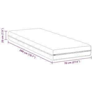 Matrace Bílá 70 x 200 cm Pocket Spring - obrázek 10