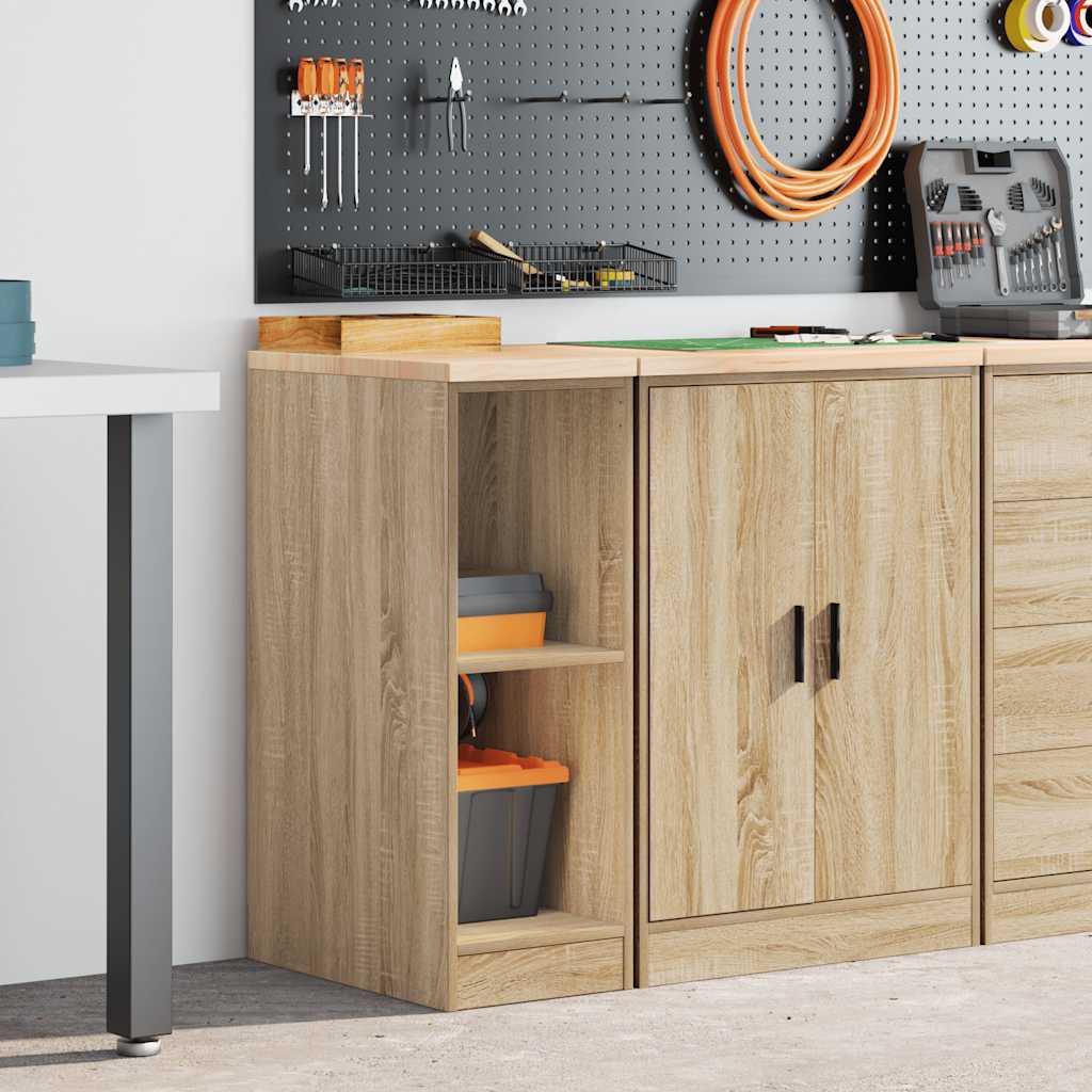 vidaXL Garagekast 30x51x85 cm massief grenenhout sonoma eikenkleurig afbeelding