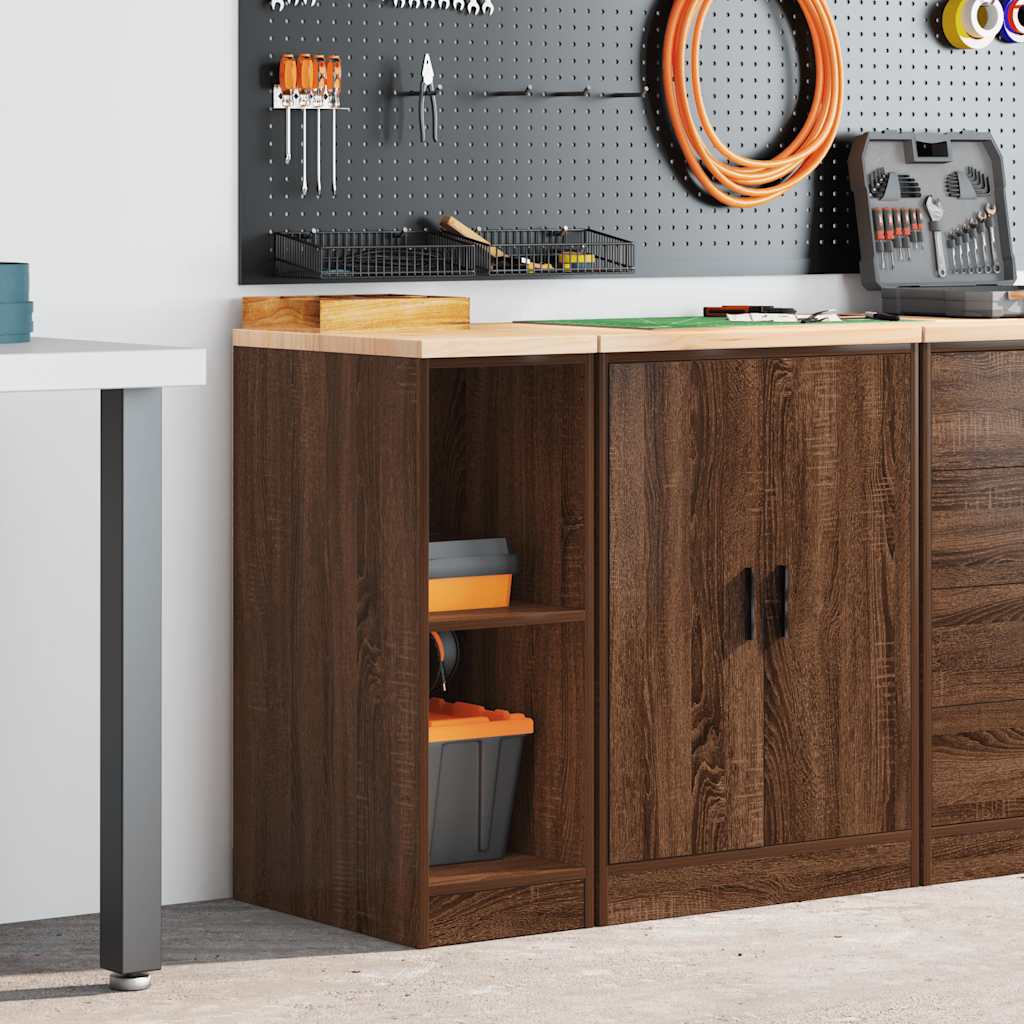 vidaXL Dulap depozitare garaj stejar maro 30x51x85 cm
