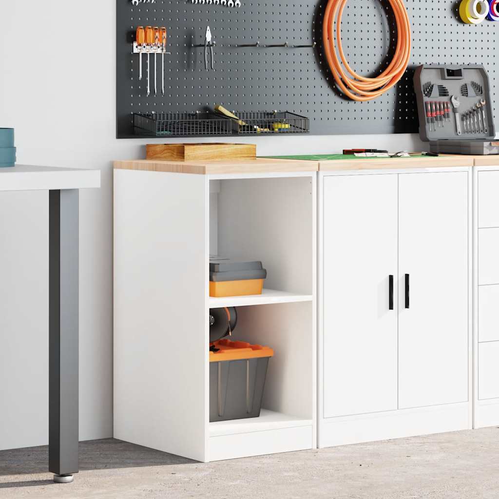 vidaXL Dulap depozitare garaj alb 40x51x85 cm lemn masiv de pin