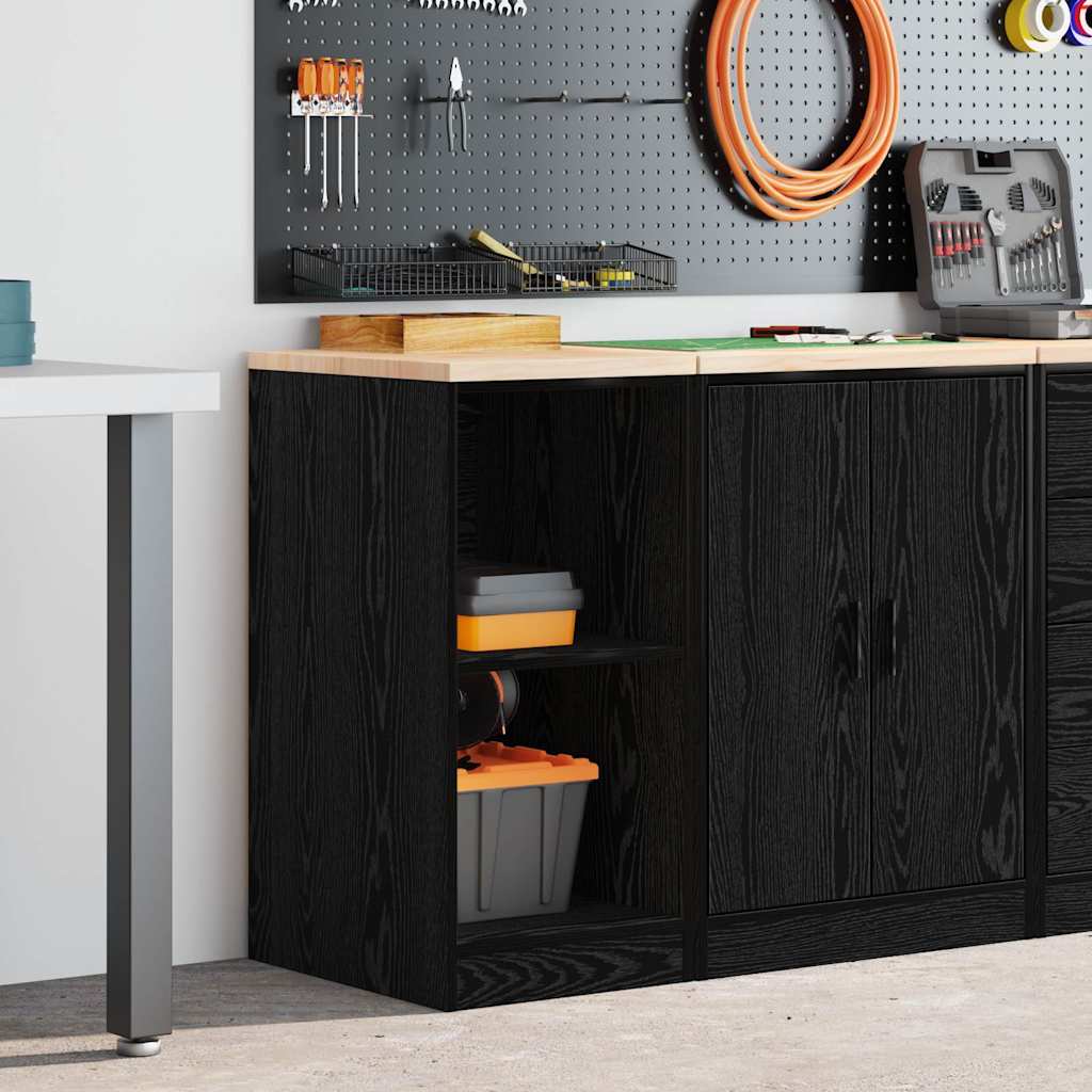 vidaXL Dulap depozitare garaj negru 40x51x85 cm lemn masiv de pin