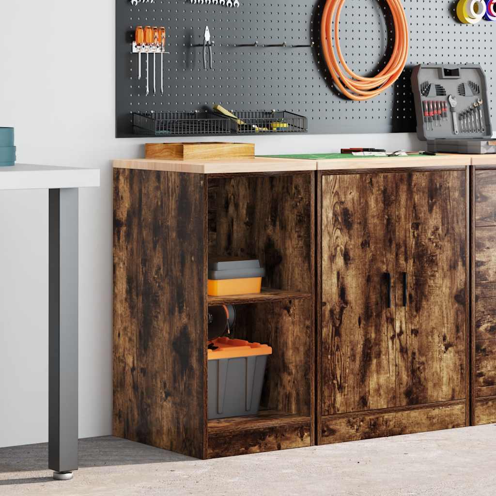 vidaXL Dulap de depozitare de garaj stejar afumat 40x51x85 cm