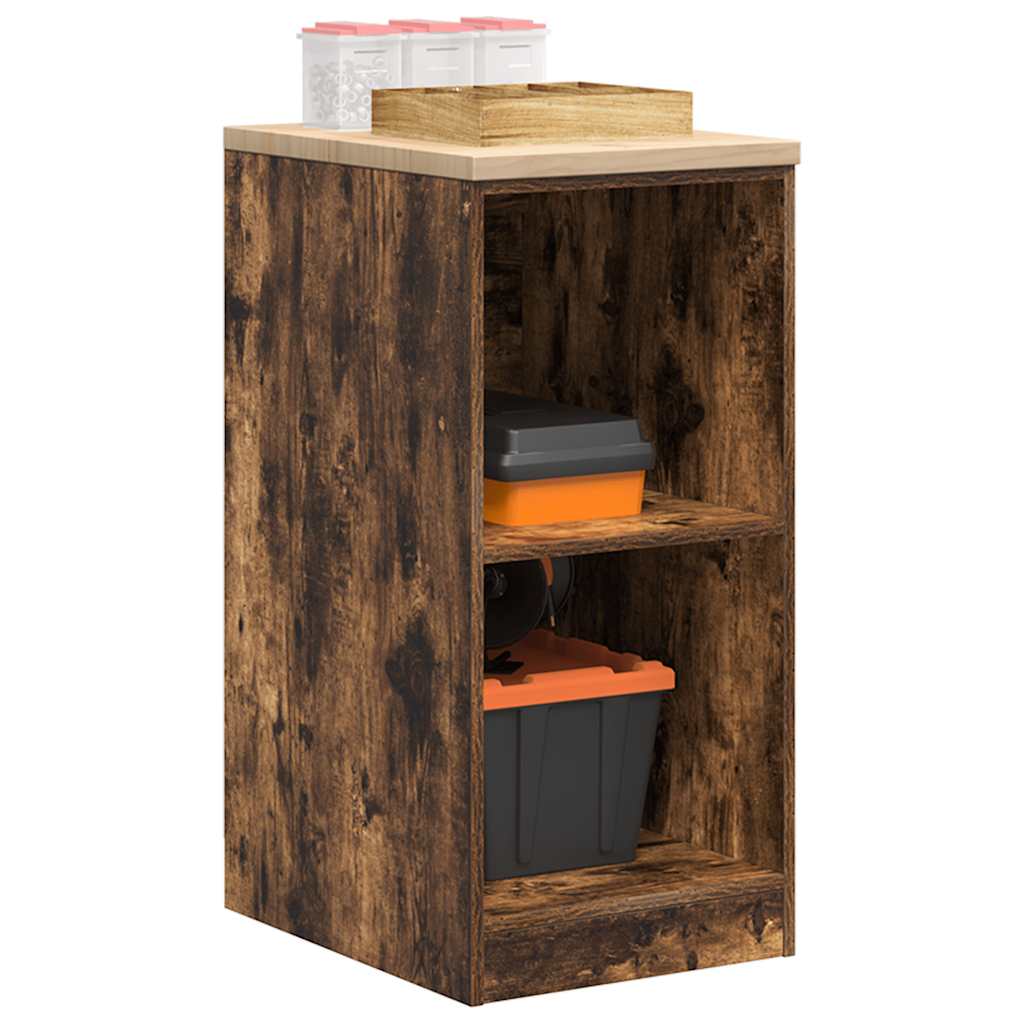 vidaXL Dulap de depozitare de garaj stejar afumat 40x51x85 cm