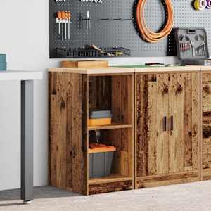 vidaXL Garagekast 40x51x85 cm massief grenenhout oud hout