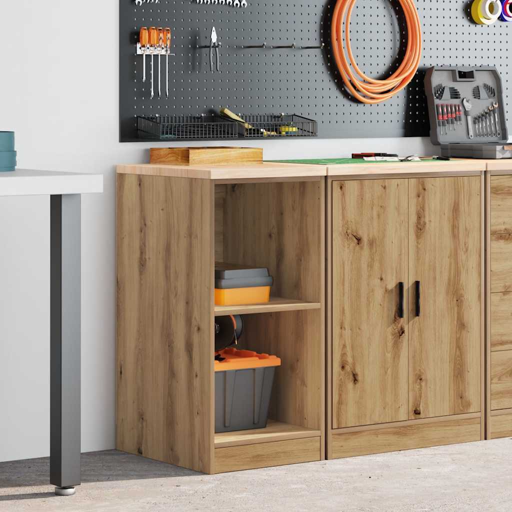 vidaXL Garagekast 40x51x85 cm massief grenenhout artisan eikenkleurig afbeelding