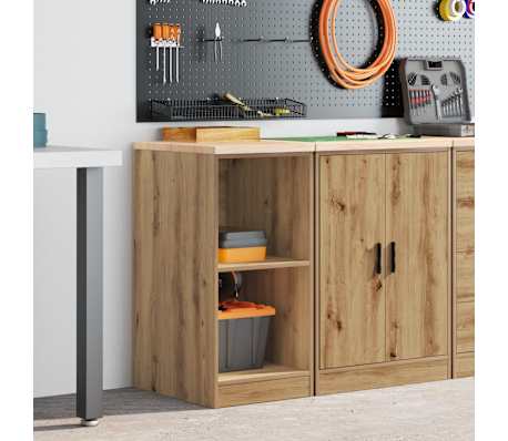 vidaXL Armoire de rangement de garage ch&ecirc;ne artisanal bois pin massif