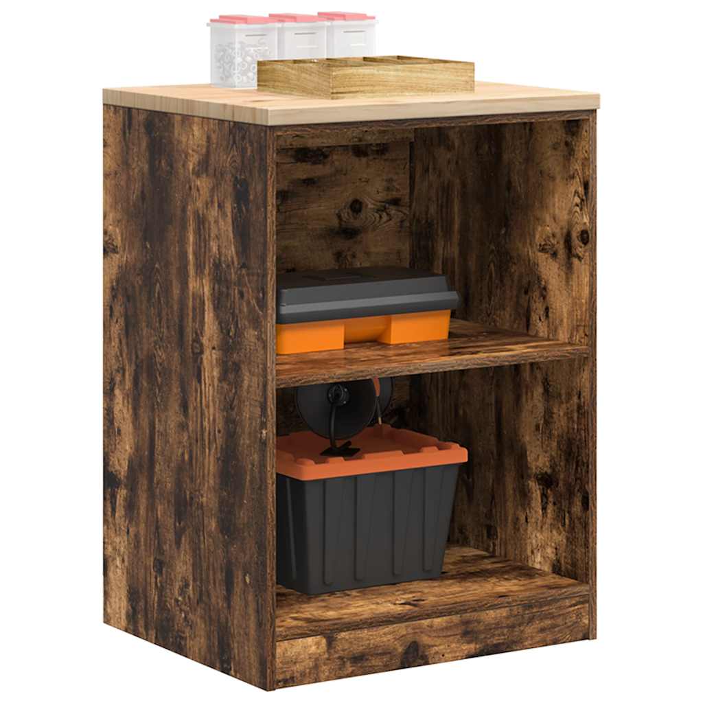 vidaXL Dulap de depozitare pentru garaj stejar afumat 60x51x85 cm