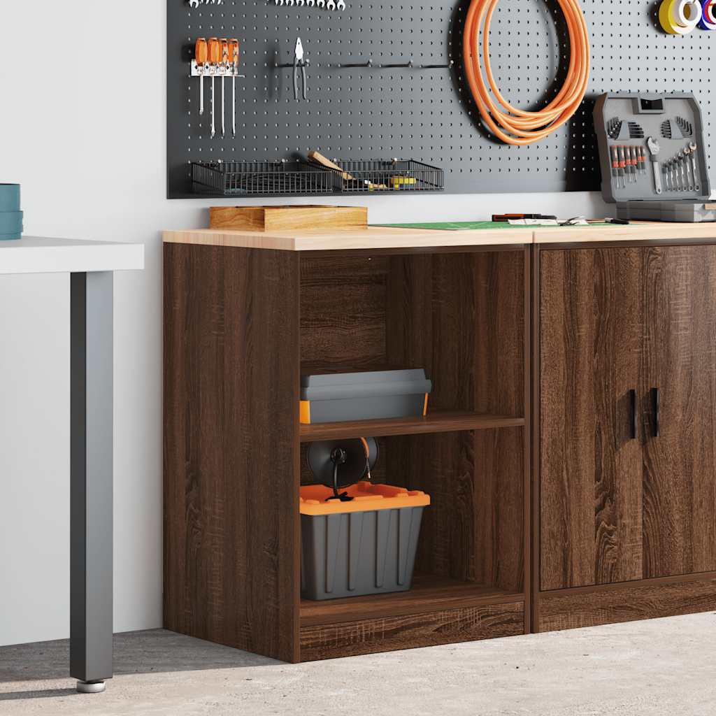 vidaXL Garagekast 60x51x85 cm massief grenenhout bruin eikenkleurig afbeelding