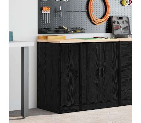 vidaXL Armoire de rangement de garage noir 30x51x85 cm bois de pin