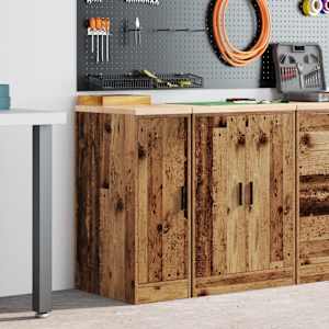Garažna omara za shranjevanje 30x51x85 cm trdna borovina