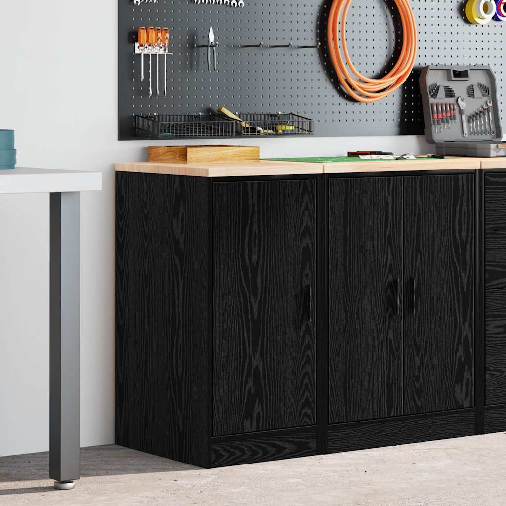 vidaXL Dulap depozitare garaj negru 40x51x85 cm lemn masiv de pin