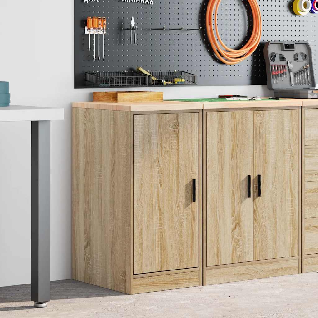 vidaXL Garagekast 40x51x85 cm massief grenenhout sonoma eikenkleurig afbeelding