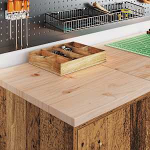 vidaXL Garagekast 40x51x85 cm massief grenenhout oud hout