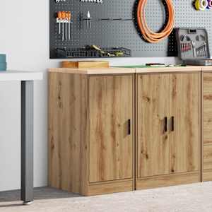 Garažna omara za shranjevanje 40x51x85 cm trdna borovina