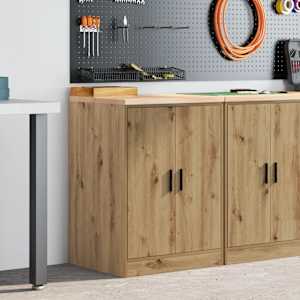 Garažna omara za shranjevanje 60x51x85 cm trdna borovina
