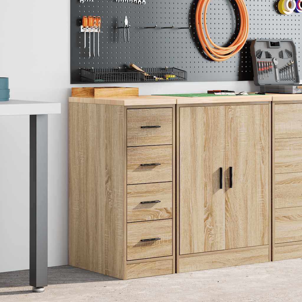 vidaXL Dulap depozitare garaj Stejar Sonoma 30x51x85 cm lemn masiv pin