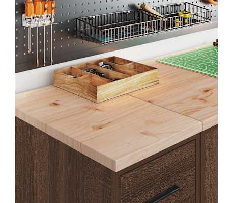 vidaXL Garagekast 30x51x85 cm massief grenenhout bruin eikenkleurig