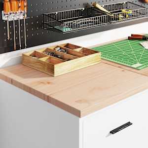 vidaXL Garāžas glabā&scaron;anas skapis, balts, 40x51x85 cm priedes masīvkoks