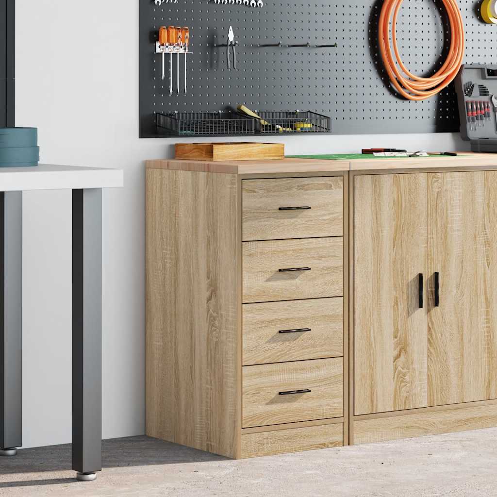 vidaXL Garagekast 40x51x85 cm massief grenenhout sonoma eikenkleurig afbeelding