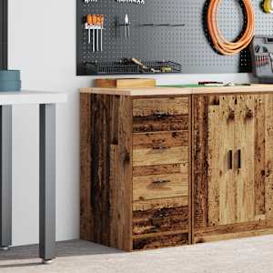 Garažna omara za shranjevanje 40x51x85 cm trdna borovina