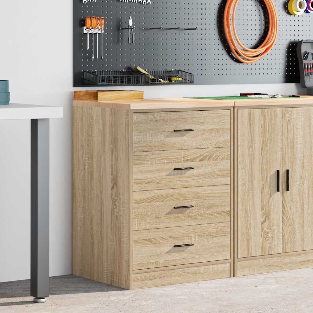 vidaXL Garagekast 60x51x85 cm massief grenenhout sonoma eikenkleurig afbeelding