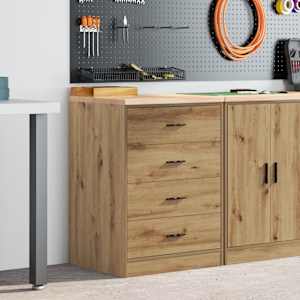 Garažna omara za shranjevanje 60x51x85 cm trdna borovina