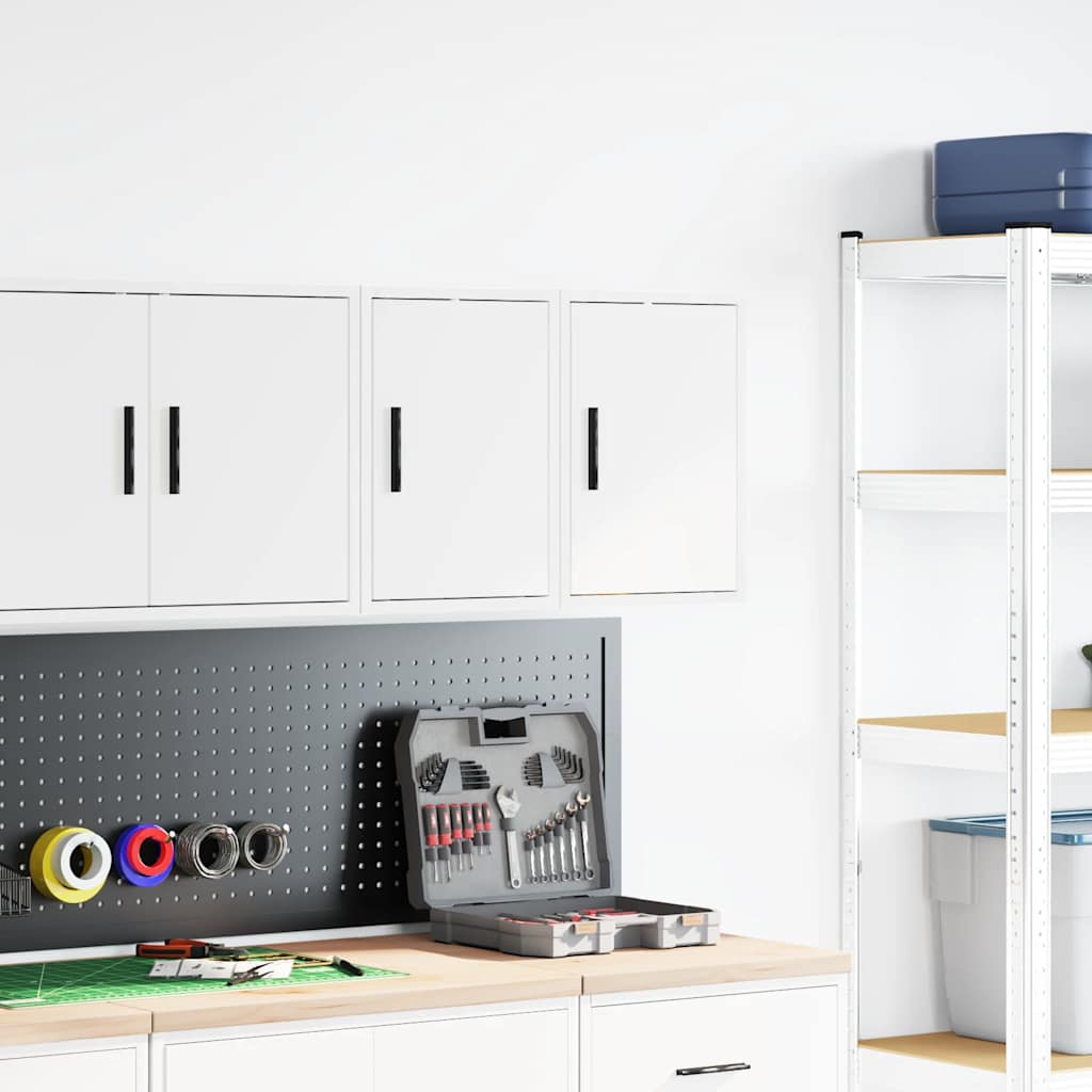 vidaXL Garagewandkasten 2 st spaanplaat wit afbeelding