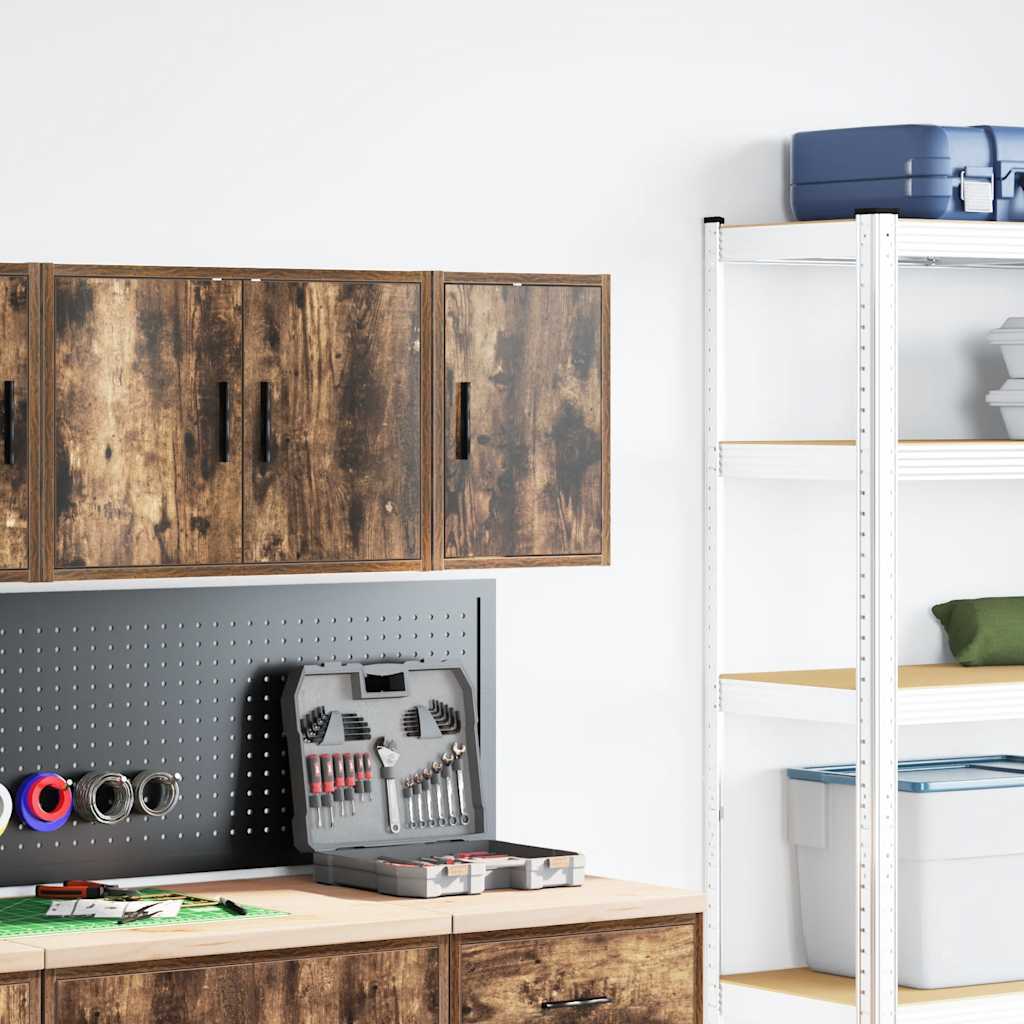 vidaXL Garagewandkast bewerkt hout gerookt eiken afbeelding